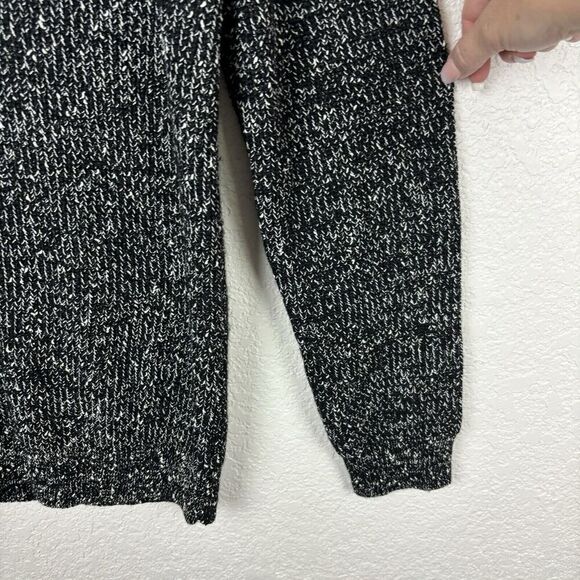 Magaschoni Wool Blend Marled Black White Knit Pullover Sweater Mens Size Large - Picture 5 of 6